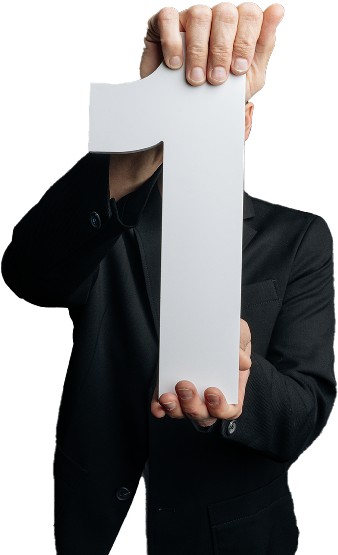 Mand der holder et 1 tal